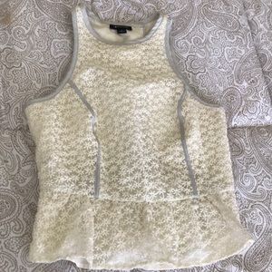 Off white peplum blouse